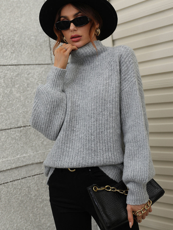 MJ Sarah Loose Pullover Turtleneck Sweater