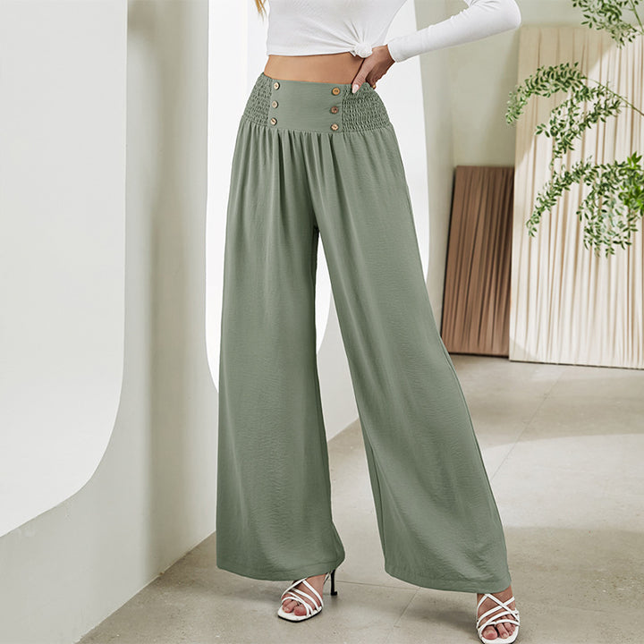 MJ Sandra High Waist Wide Leg Shirred Pants