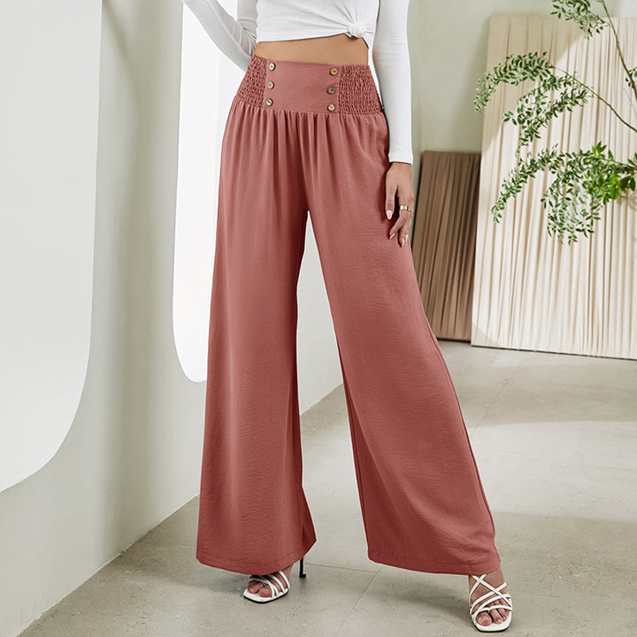 MJ Sandra High Waist Wide Leg Shirred Pants